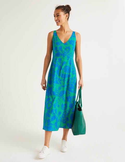 Rosaline Midi Dress - Rich Emerald, Tropical Retreat Rosaline Midi Dress - Rich Emerald, Tropical Retreat