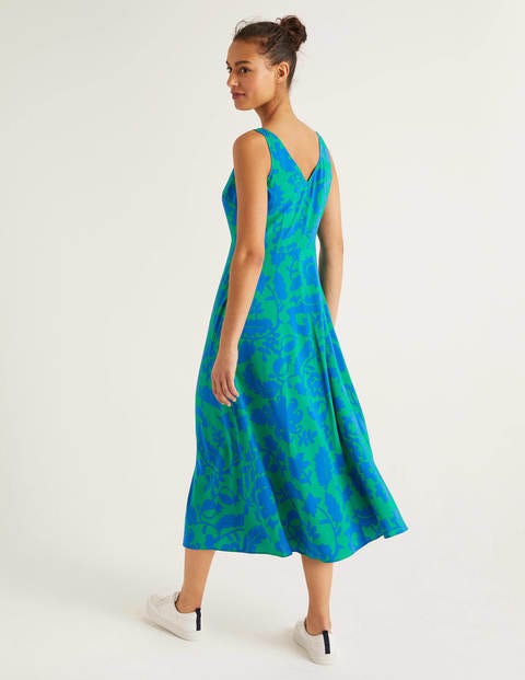 Rosaline Midi Dress - Rich Emerald, Tropical Retreat Rosaline Midi Dress - Rich Emerald, Tropical Retreat