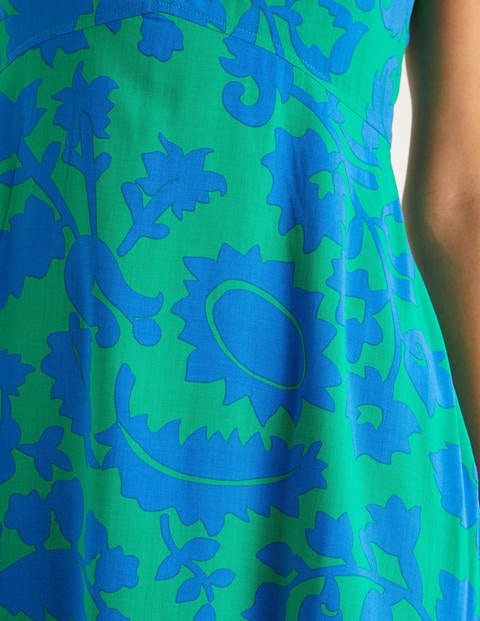 Rosaline Midi Dress - Rich Emerald, Tropical Retreat Rosaline Midi Dress - Rich Emerald, Tropical Retreat