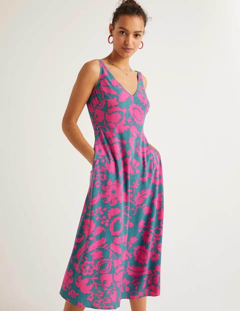 Rosaline Midi Dress - Party Pink, Tropical Retreat Rosaline Midi Dress - Party Pink, Tropical Retreat