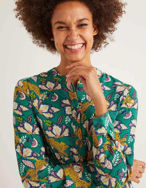 Marina Midi Dress - Forest, Cheetah Bloom Marina Midi Dress - Forest, Cheetah Bloom