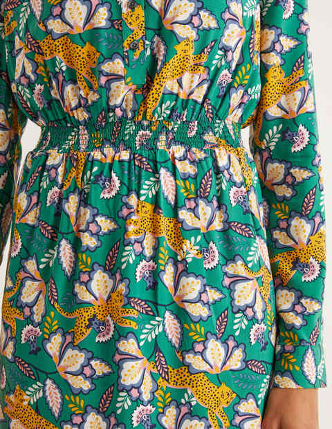 Marina Midi Dress - Forest, Cheetah Bloom Marina Midi Dress - Forest, Cheetah Bloom