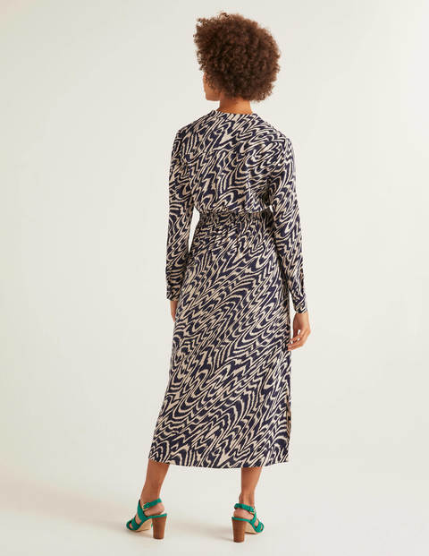 Marina Midi Dress - French Navy, Ripple Marina Midi Dress - French Navy, Ripple