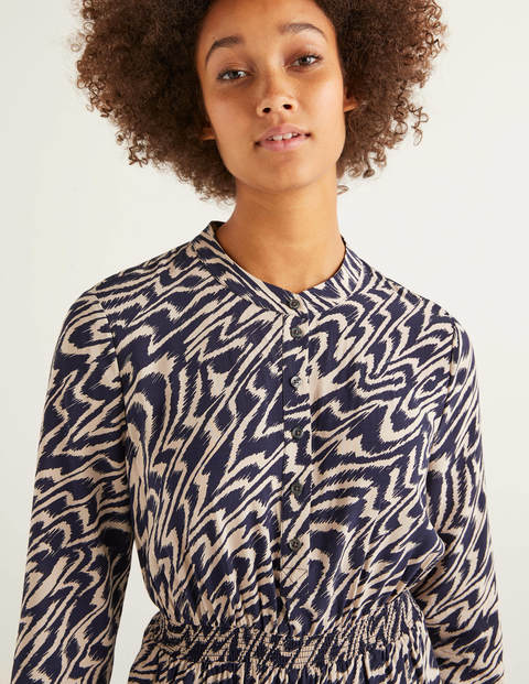 Marina Midi Dress - French Navy, Ripple Marina Midi Dress - French Navy, Ripple