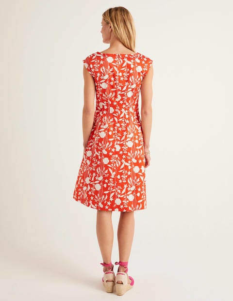 Rosamund Dress - Orange Red, Garden Charm Rosamund Dress - Orange Red, Garden Charm