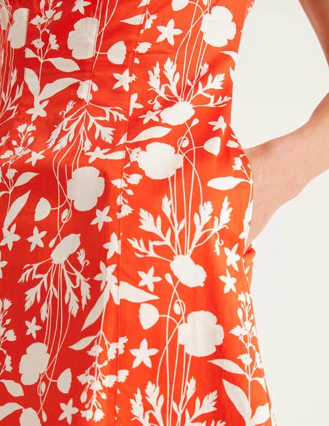 Rosamund Dress - Orange Red, Garden Charm Rosamund Dress - Orange Red, Garden Charm
