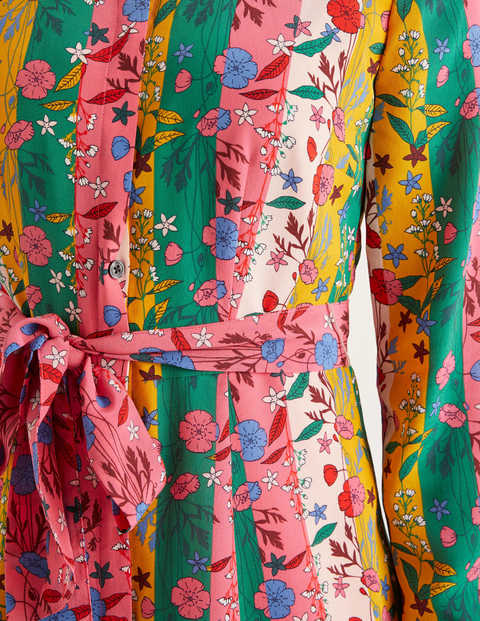 Orella Hemdblusenkleid Aus Seide - Helles Pink, Romantischer Garten Orella Hemdblusenkleid Aus Seide - Helles Pink, Romantischer Garten