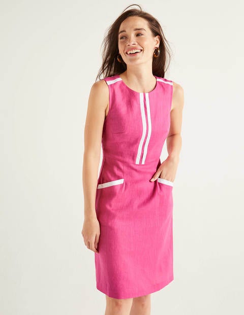 Cleonie Linen Shift - Bright Camellia Cleonie Linen Shift - Bright Camellia