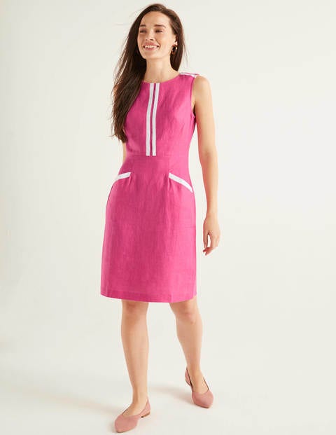 Cleonie Linen Shift - Bright Camellia Cleonie Linen Shift - Bright Camellia