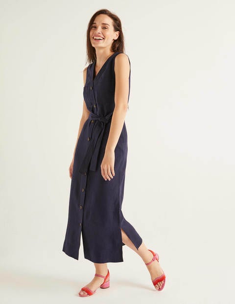 Catriona Linen Dress - Navy Catriona Linen Dress - Navy