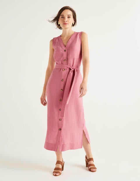 Robe Catriona en lin - Rose formica Robe Catriona en lin - Rose formica