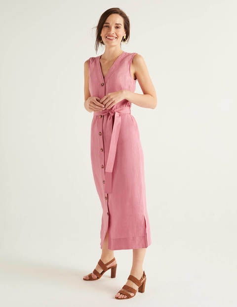 Robe Catriona en lin - Rose formica Robe Catriona en lin - Rose formica