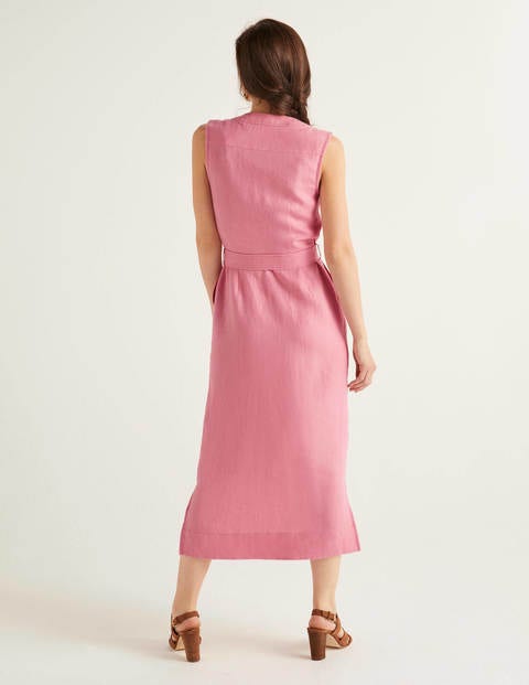 Robe Catriona en lin - Rose formica Robe Catriona en lin - Rose formica