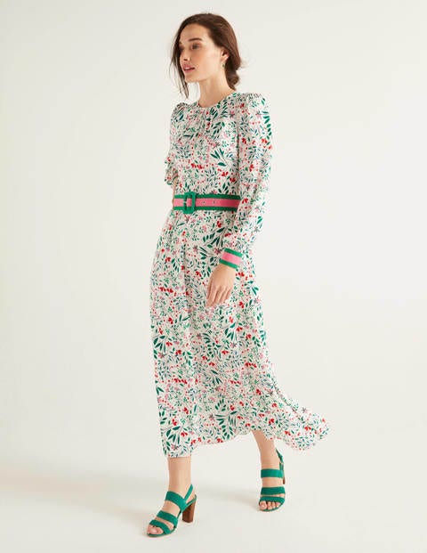 Victoria Midi Dress - Ivory, Garden Party Victoria Midi Dress - Ivory, Garden Party