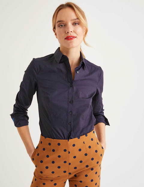 Emily Fitted Shirt - Navy Emily Fitted Shirt - Navy