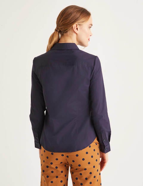 Emily Fitted Shirt - Navy Emily Fitted Shirt - Navy