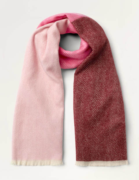 Wool Herringbone Scarf - Pink Multi Wool Herringbone Scarf - Pink Multi