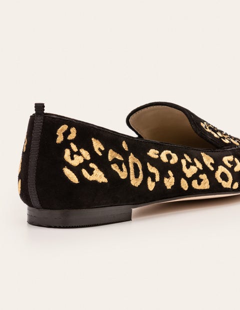 Chaussures à semelle souple Emma - Motif guépard brodé Chaussures à semelle souple Emma - Motif guépard brodé