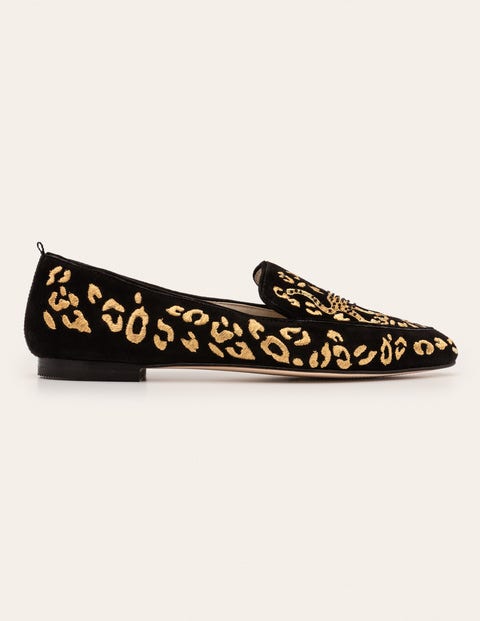 Chaussures à semelle souple Emma - Motif guépard brodé Chaussures à semelle souple Emma - Motif guépard brodé
