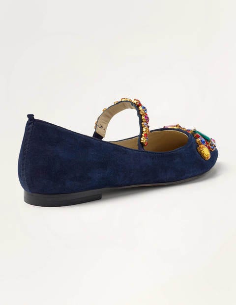 Ballerines Amy ornementées - Joyaux pailleté bleu marine/multi Ballerines Amy ornementées - Joyaux pailleté bleu marine/multi