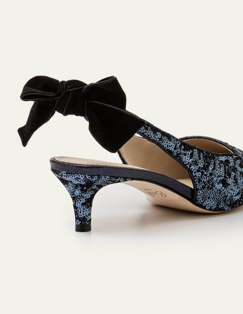 Chaussures Antonia avec bride arrière - Sequins bleu marine Chaussures Antonia avec bride arrière - Sequins bleu marine