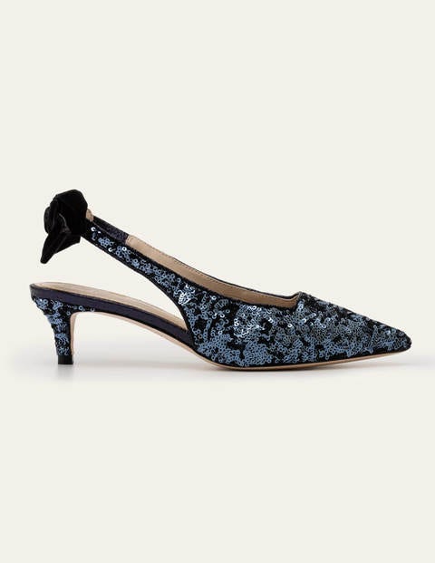 Chaussures Antonia avec bride arrière - Sequins bleu marine Chaussures Antonia avec bride arrière - Sequins bleu marine