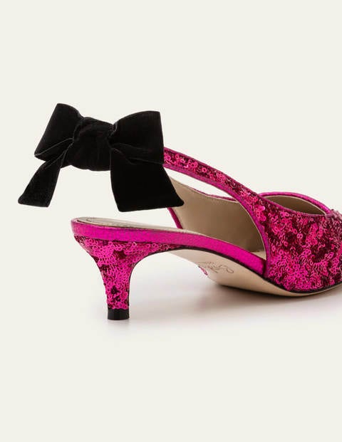 Chaussures Antonia avec bride arrière - Sequins rose flambé Chaussures Antonia avec bride arrière - Sequins rose flambé