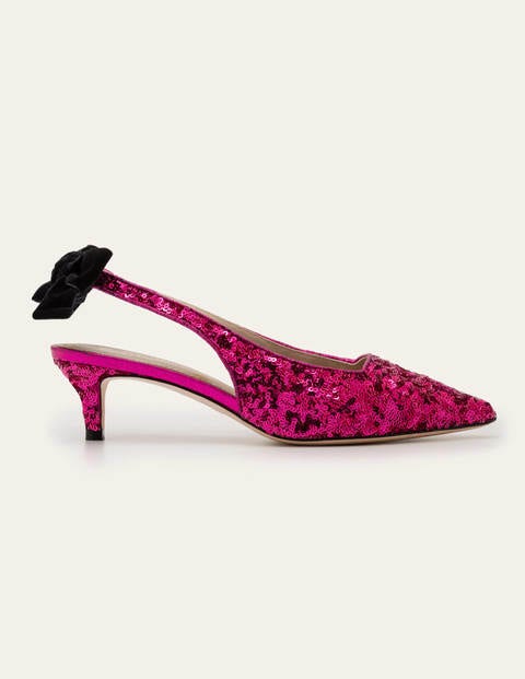 Chaussures Antonia avec bride arrière - Sequins rose flambé Chaussures Antonia avec bride arrière - Sequins rose flambé