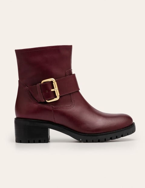 Bottes biker Bristol - Bordeaux profond Bottes biker Bristol - Bordeaux profond