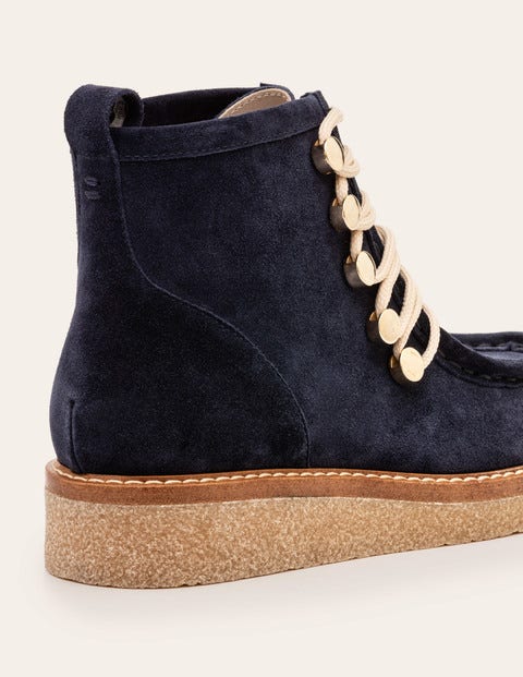 Gowrie Ankle Boots - Navy | Boden UK