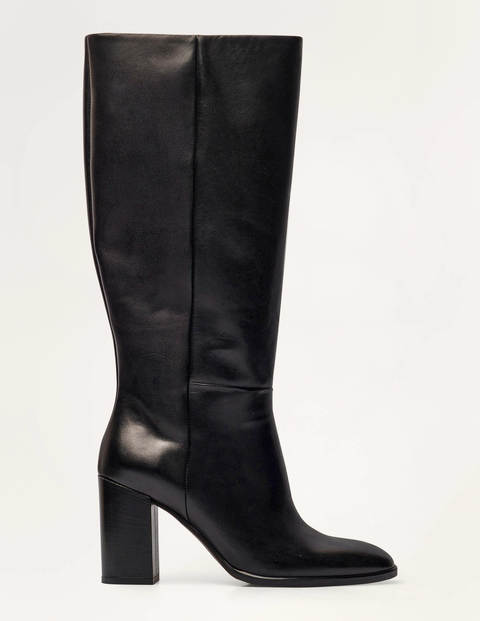 to the knee black boots
