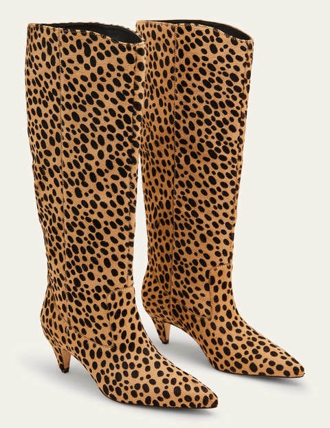 leopard print boots flat