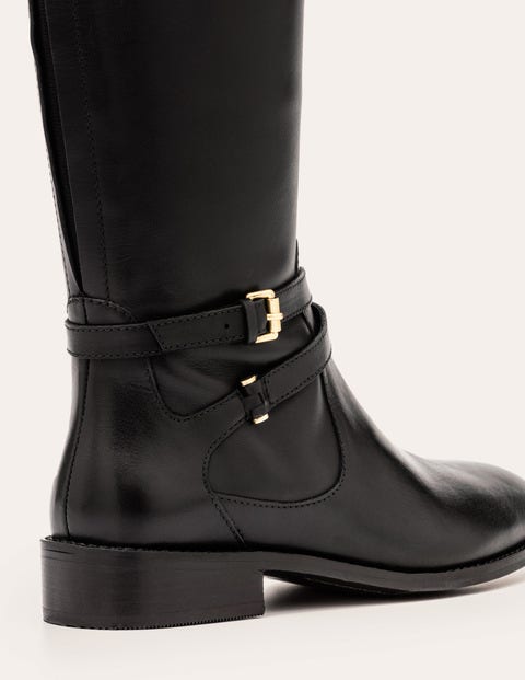 Pembroke Knee High Boots - Black