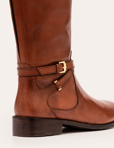 Pembroke Knee High Boots - Dark Tan Pembroke Knee High Boots - Dark Tan