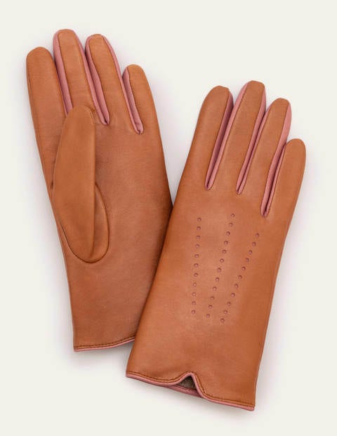 Lederhandschuhe - Hellbraun/Graurosa Lederhandschuhe - Hellbraun/Graurosa