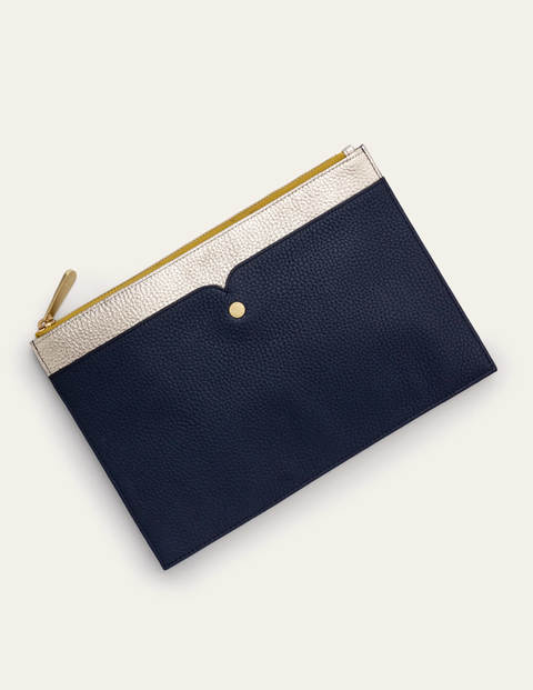 Pochette Keepsake - Bleu marine/doré métallisé/chartreuse Pochette Keepsake - Bleu marine/doré métallisé/chartreuse