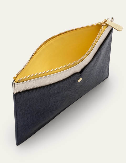Pochette Keepsake - Bleu marine/doré métallisé/chartreuse Pochette Keepsake - Bleu marine/doré métallisé/chartreuse