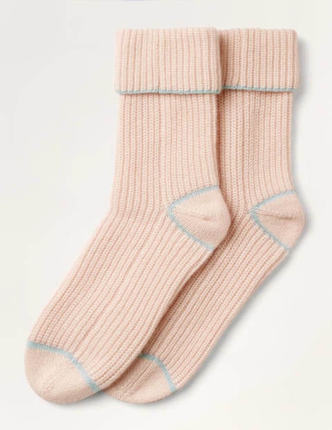 Cashmere Socks - Milkshake/Lomond Blue Cashmere Socks - Milkshake/Lomond Blue