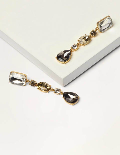 Jewelled Drop Earrings - Smoke Jewelled Drop Earrings - Smoke