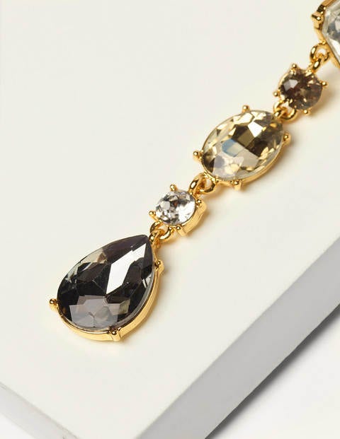 Jewelled Drop Earrings - Smoke Jewelled Drop Earrings - Smoke