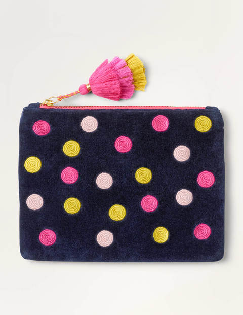 Petite pochette en velours - Bleu marine foncé Petite pochette en velours - Bleu marine foncé