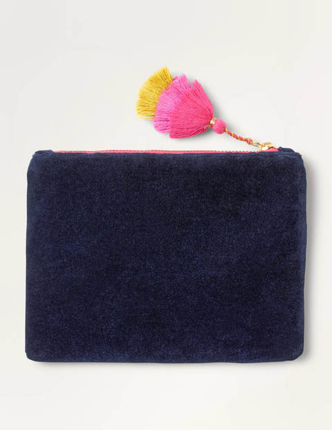 Petite pochette en velours - Bleu marine foncé Petite pochette en velours - Bleu marine foncé