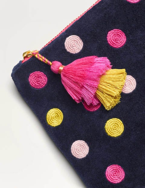 Petite pochette en velours - Bleu marine foncé Petite pochette en velours - Bleu marine foncé