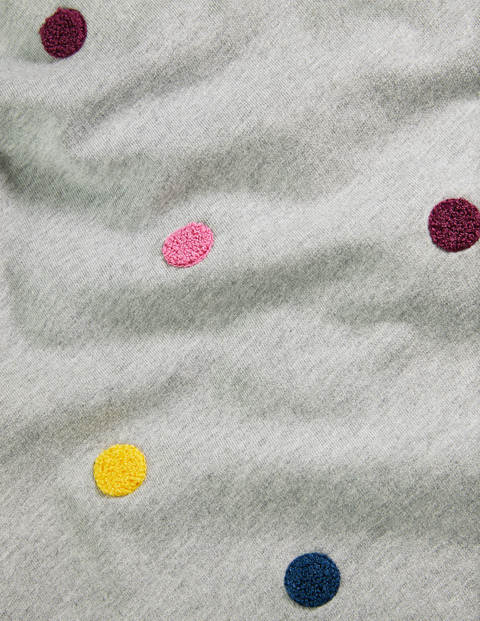 Sweatshirt-Kleid - Grau Meliert, Bouclé-Punkte Sweatshirt-Kleid - Grau Meliert, Bouclé-Punkte