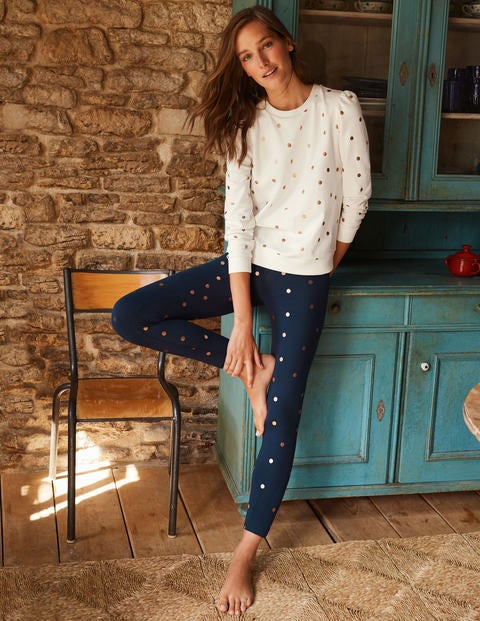Favourite Leggings - Navy and Gold, Polka Dot Favourite Leggings - Navy and Gold, Polka Dot