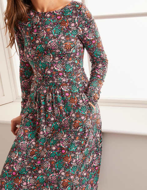 Abigail Jerseykleid - Schwarz, Florales Konfetti Abigail Jerseykleid - Schwarz, Florales Konfetti