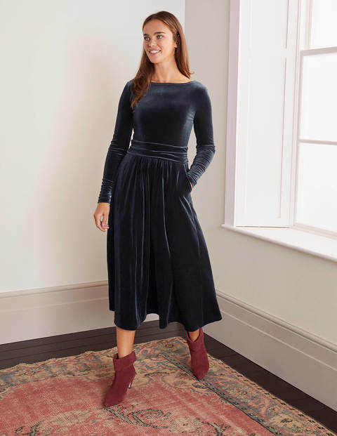 Robe en velours Lois - Bleu marine Robe en velours Lois - Bleu marine