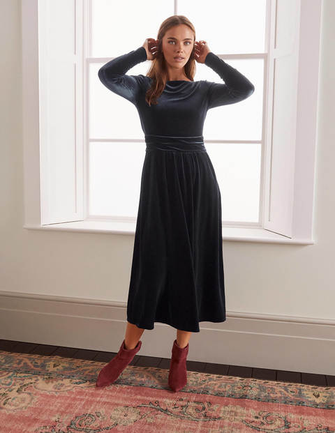 Robe en velours Lois - Bleu marine Robe en velours Lois - Bleu marine