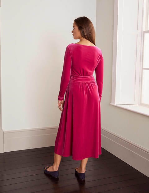 Lois Velvet Dress - Pink Flambe Lois Velvet Dress - Pink Flambe