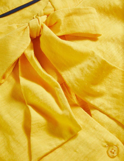 Rachel Tie Neck Jersey Shirt - Maize Rachel Tie Neck Jersey Shirt - Maize